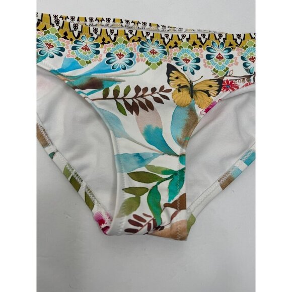 Johnny Was Dreamer Hipster Bikini Bottom White Butterfly Size XS NWT White - Picture 4 of 6